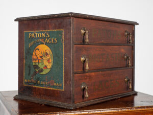 PATONS BOOT AND SHOE LACE CABINET