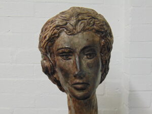 plaster bust of a woman